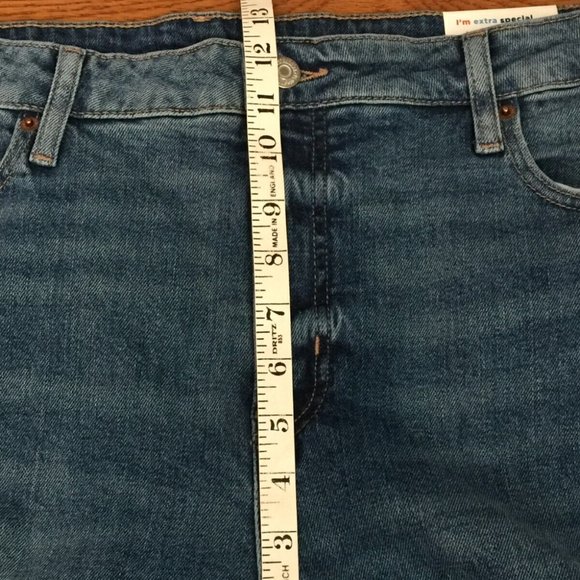 OLD NAVY OG STRAIGHT HIGH RISE JEANS WOMENS 18 BLUE STRETCH DENIM ANKLE 39"x28" - Picture 10 of 16